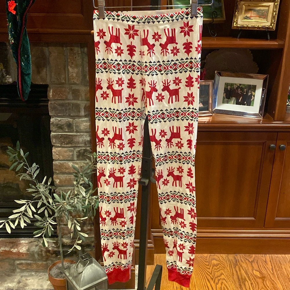 HANNA ANDERSSON Dear Deer 100% Cotton Knit PJ Pajama Bottoms 150 12 Kids …
